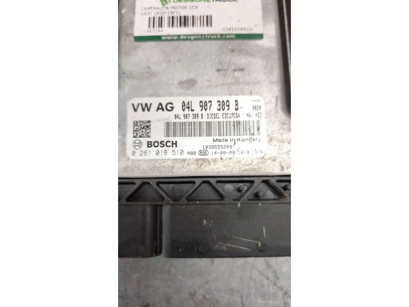 Recambio de centralita motor uce para seat leon (5f1) 1.6 tdi referencia OEM IAM 0281018510  