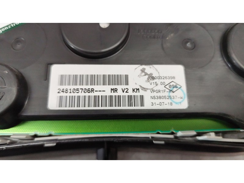 Recambio de cuadro instrumentos para dacia sandero ii tce 90 (b8m1, b8ma) referencia OEM IAM 248105706R  