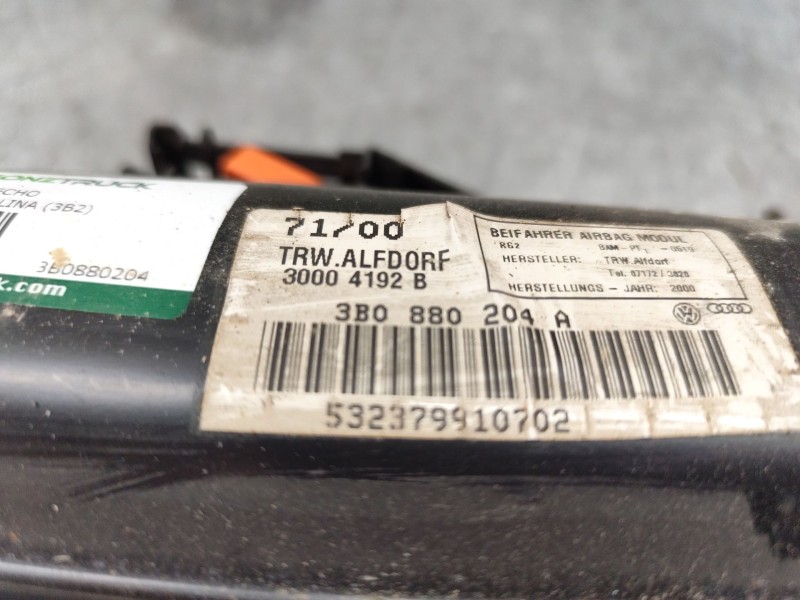 Recambio de airbag delantero derecho para volkswagen passat berlina (3b2) comfortline referencia OEM IAM 3B0880204  