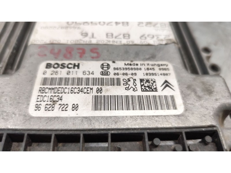 Recambio de centralita motor uce para peugeot 307 sw (3h) 1.6 hdi 110 referencia OEM IAM 9662872280  