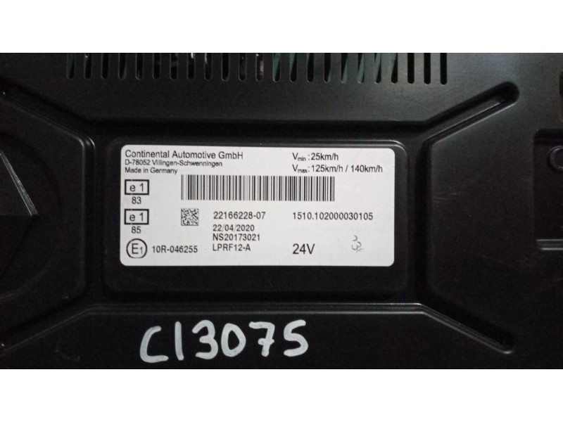 Recambio de cuadro instrumentos para renault serie t 12.8 diesel referencia OEM IAM 22166228  7422166228