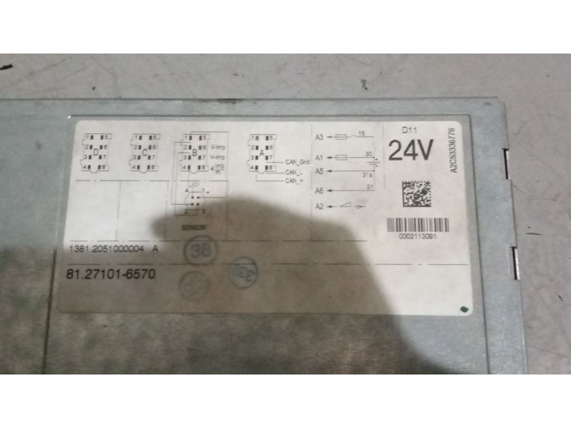 Recambio de tacografo para man tgx 18.xxx 12.4 diesel referencia OEM IAM 13812051000004 81271016570 0002113091