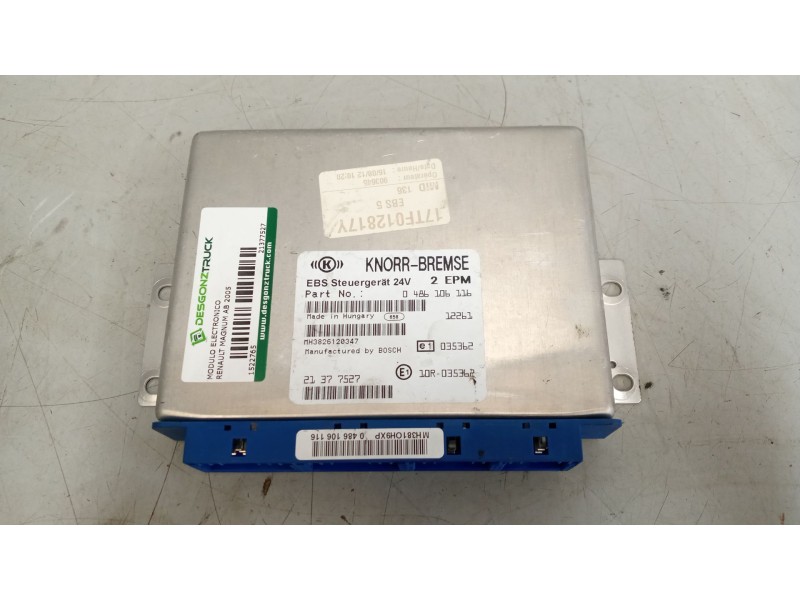 Recambio de modulo electronico para renault magnum ab 2005 12.8 diesel referencia OEM IAM 21377527 CENTRALITA EBS 0486106116
