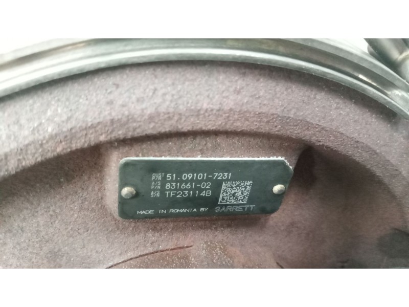 Recambio de turbocompresor para man tgx 18.xxx 12.4 diesel referencia OEM IAM 51091017231  