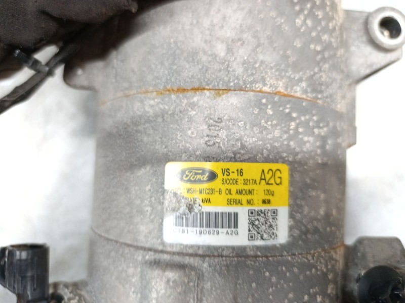 Recambio de compresor aire acondicionado para ford ecosport 1.0 ecoboost referencia OEM IAM C1B119D629A2G  