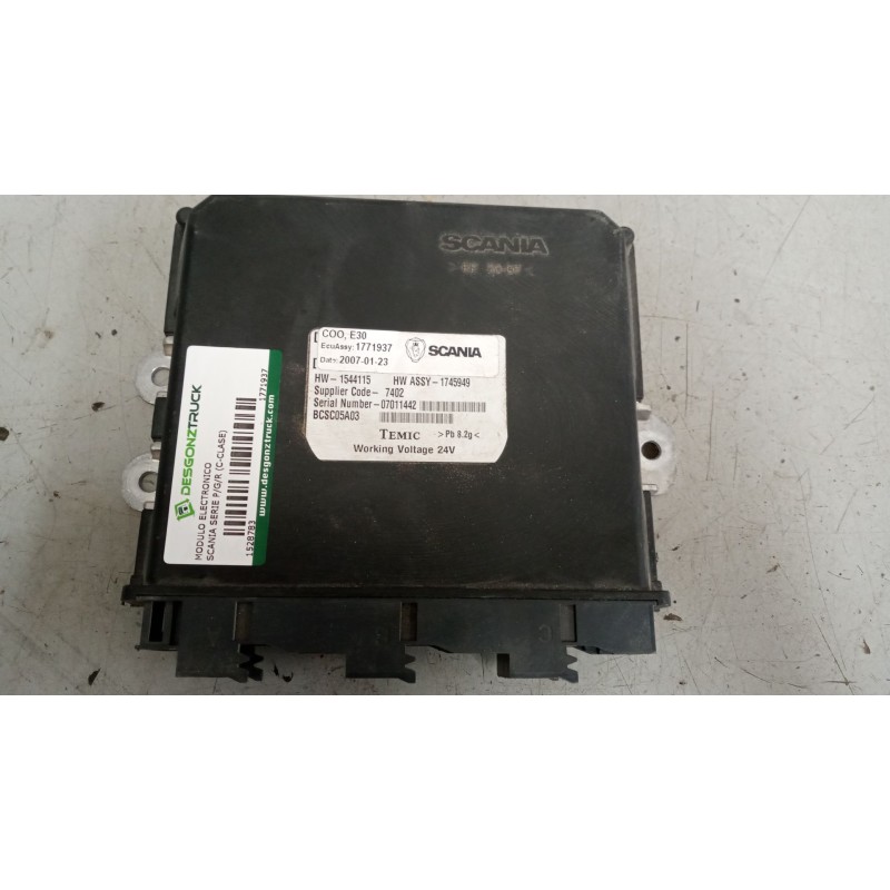 Recambio de modulo electronico para scania serie p/g/r (c-clase) 12.7 diesel referencia OEM IAM 1771937  