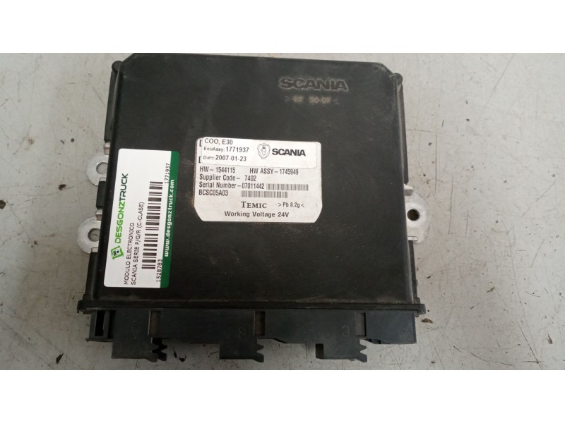 Recambio de modulo electronico para scania serie p/g/r (c-clase) 12.7 diesel referencia OEM IAM 1771937  