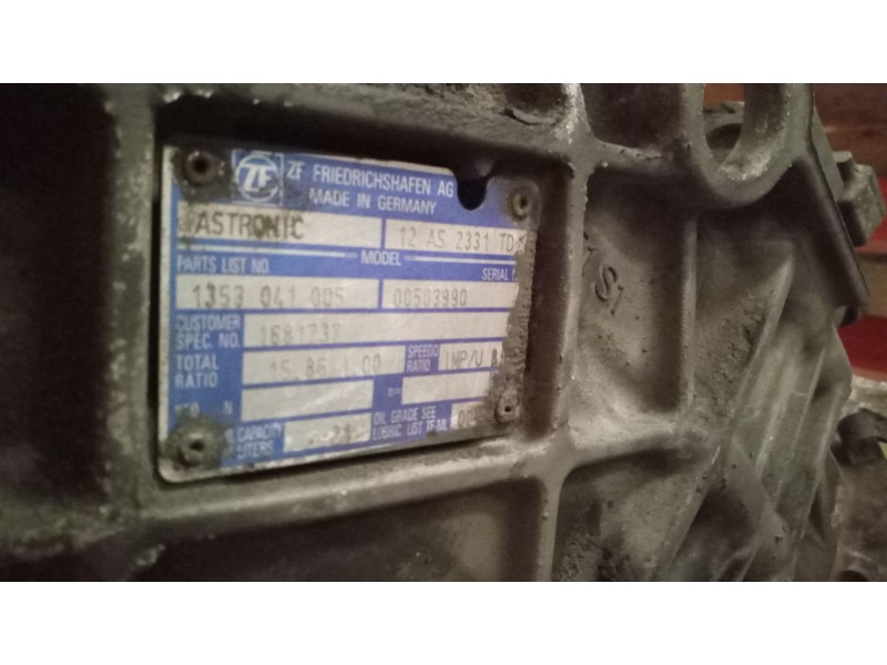 Recambio de caja cambios para daf serie xf105.xxx 12.9 diesel referencia OEM IAM 12as3131TD 1681737 1353041005