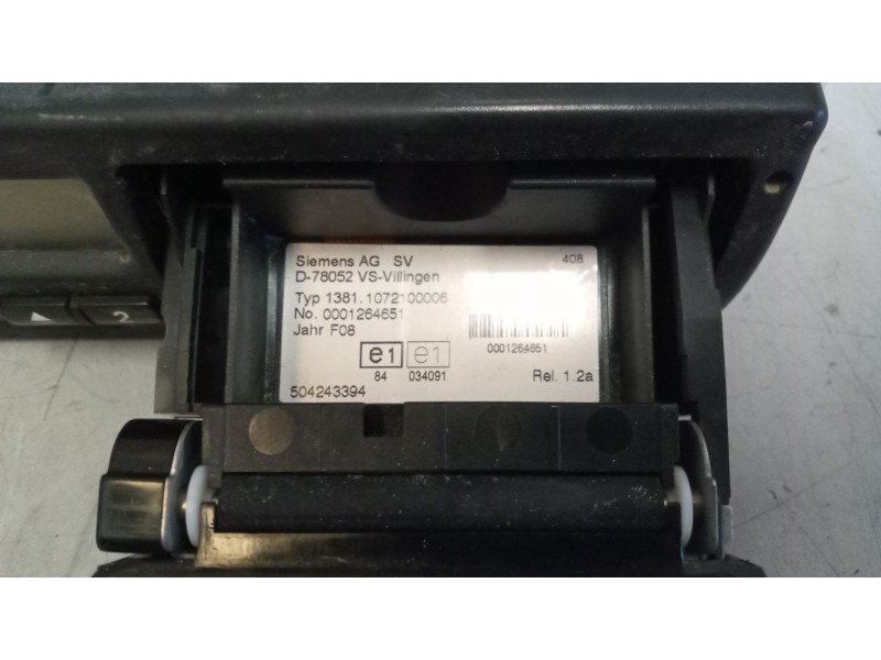 Recambio de tacografo para iveco stralis (as) 12.9 diesel referencia OEM IAM 13811072100006 504243394 0001264651