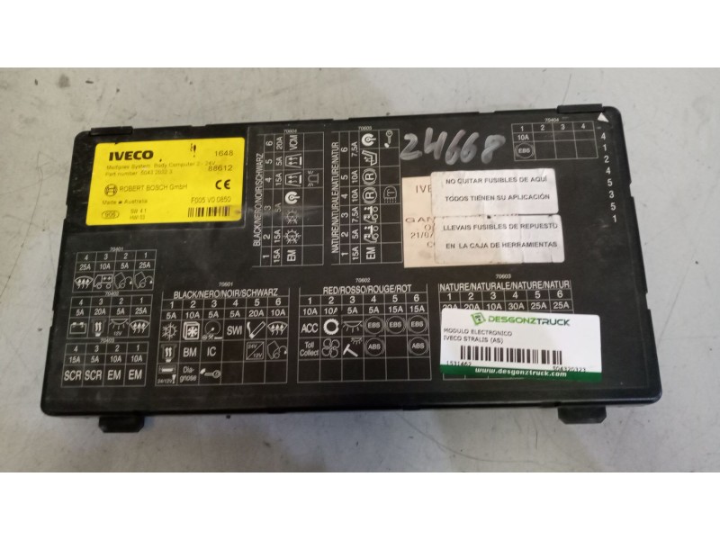 Recambio de modulo electronico para iveco stralis (as) 12.9 diesel referencia OEM IAM 504320323  SW4.1