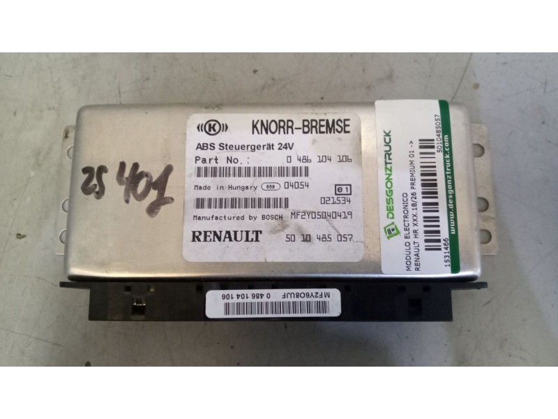Recambio de modulo electronico para renault hr xxx.18/26 premium 01 referencia OEM IAM 5010485057  0486104106