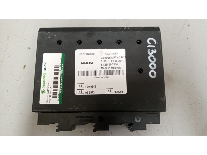 Recambio de modulo electronico para man tgx 18.xxx 12.4 diesel referencia OEM IAM 81258057116  