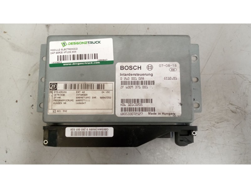 Recambio de modulo electronico para daf serie xf105.xxx 12.9 diesel referencia OEM IAM 1686847 6009371001 0260001028