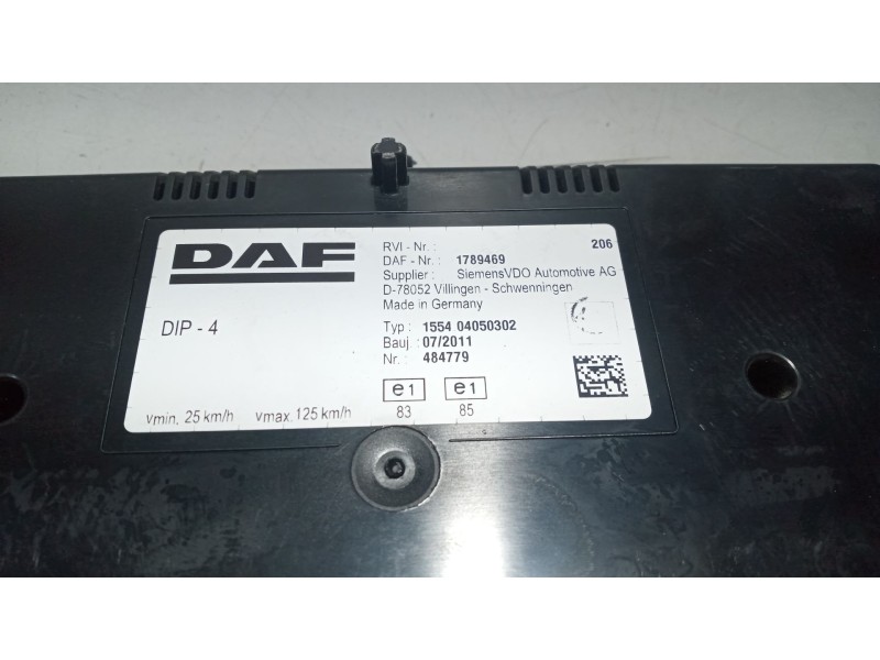 Recambio de cuadro instrumentos para daf serie xf105.xxx 12.9 diesel referencia OEM IAM 1789469  