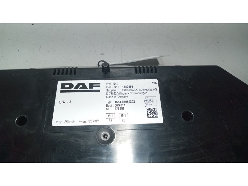 Recambio de cuadro instrumentos para daf serie xf105.xxx 12.9 diesel referencia OEM IAM 1789469  