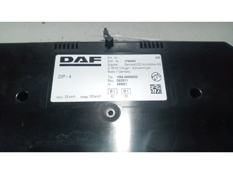 Recambio de cuadro instrumentos para daf serie xf105.xxx 12.9 diesel referencia OEM IAM 1789469  