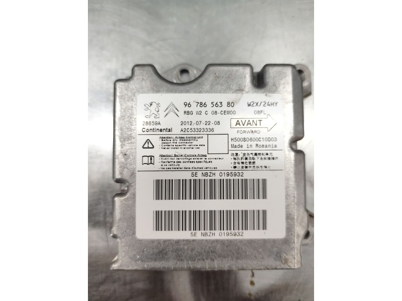 Recambio de centralita airbag para peugeot 508 allure hybrid4 referencia OEM IAM 9678656380  