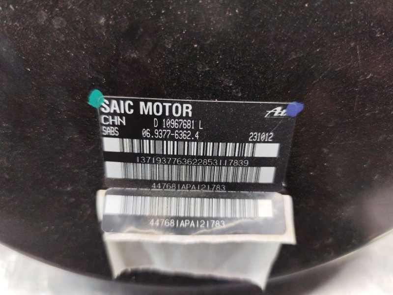 Recambio de servofreno para mg mg zs suv (azs1) 1.5 vti referencia OEM IAM D10967681L  