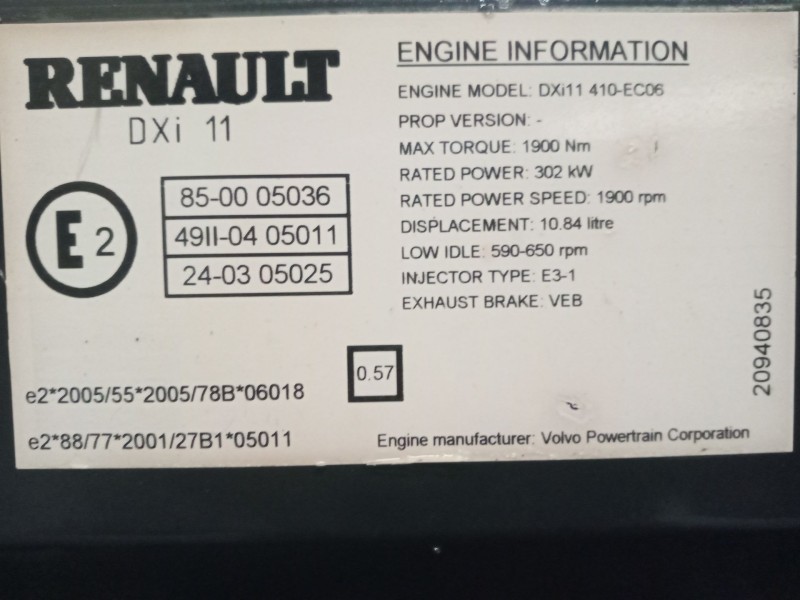 Recambio de motor completo para renault premium distribution 10.8 diesel referencia OEM IAM DXI11410EC06  7421067472