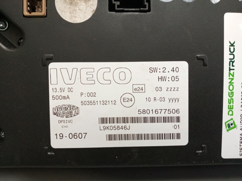 Recambio de sistema audio / radio cd para iveco stralis (as) 10.3 diesel referencia OEM IAM 5801677506  