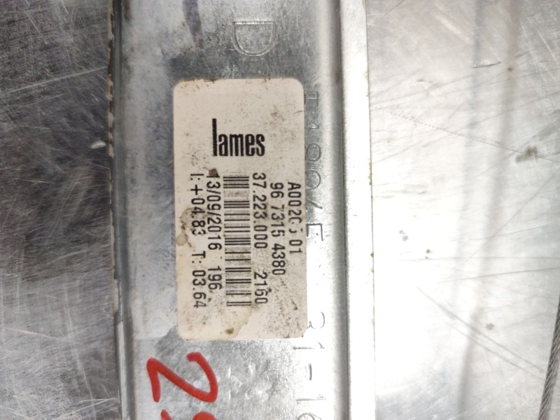 Recambio de elevalunas delantero derecho para peugeot 208 i (ca_, cc_) 1.2 thp 110 referencia OEM IAM 9673154380  