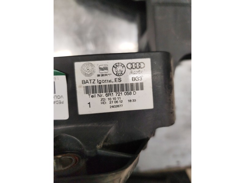 Recambio de pedal freno para volkswagen polo v (6r1, 6c1) 1.6 tdi referencia OEM IAM 6R1721058D  