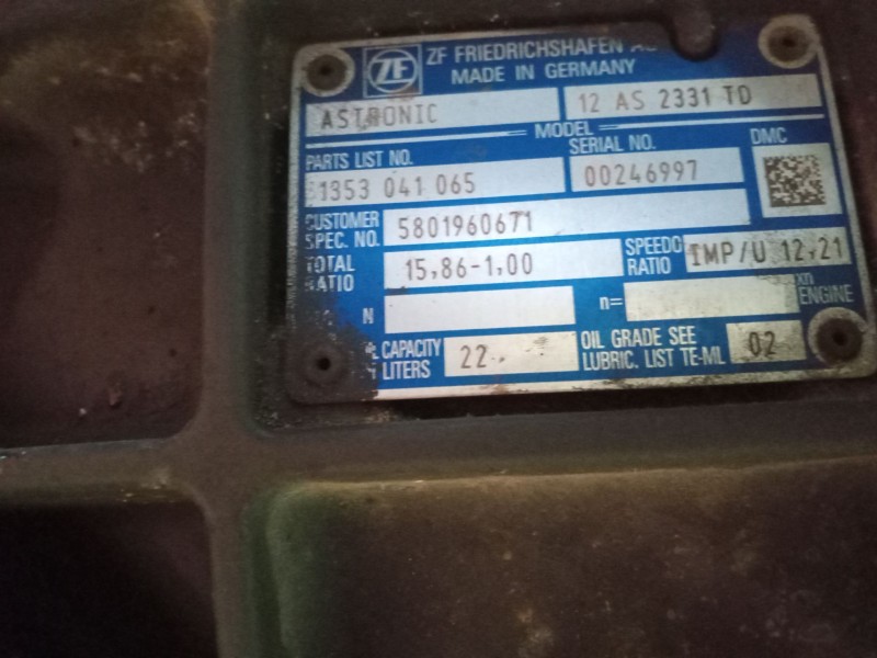 Recambio de caja cambios para iveco stralis (as) 11.1 diesel referencia OEM IAM 12as2331td 1353041065 5801960671