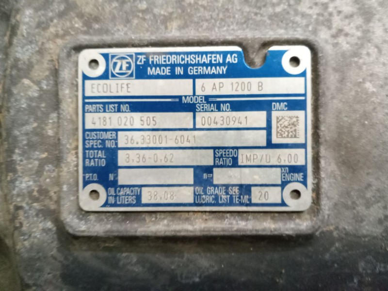 Recambio de caja cambios para man lion´s chassis - magnus e+rc2 referencia OEM IAM 6AP1200B 4181020505 36330016041