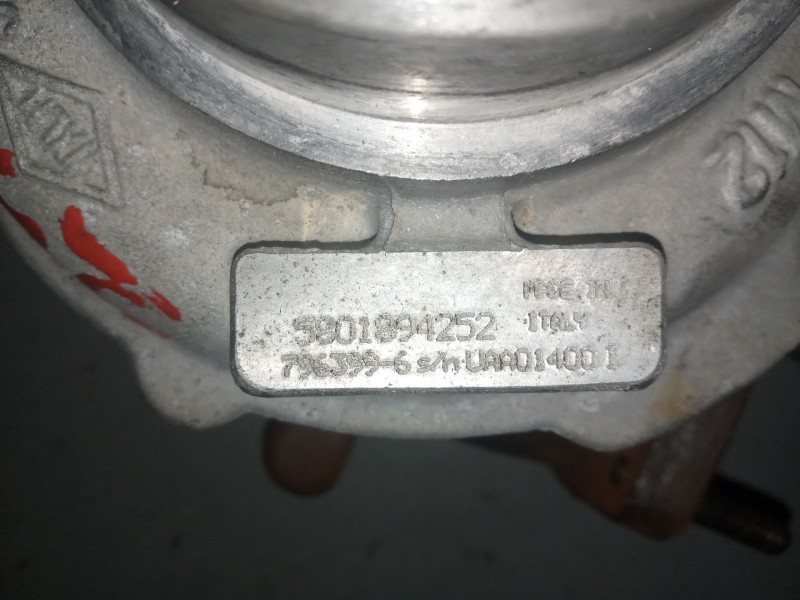 Recambio de turbocompresor para iveco sunrise referencia OEM IAM 5801894252  