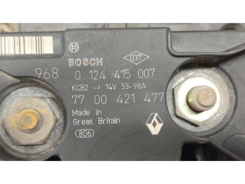 Recambio de alternador para renault laguna (b56) 1.8 16v rt referencia OEM IAM 0124415007  