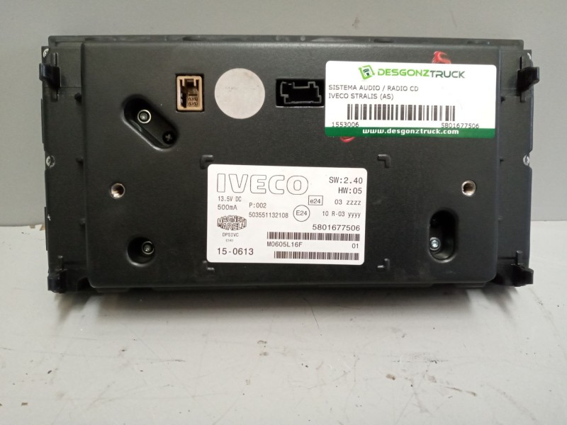 Recambio de sistema audio / radio cd para iveco stralis (as) 12.9 diesel referencia OEM IAM 5801677506  