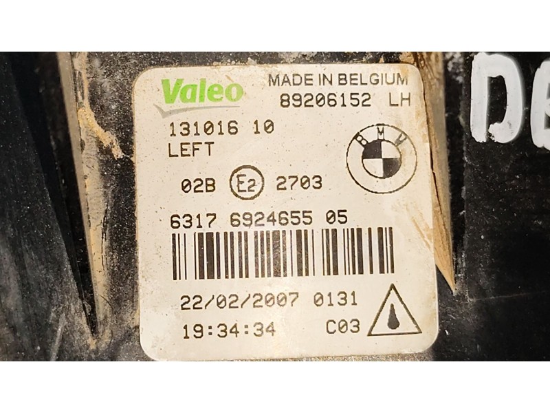 Recambio de faro antiniebla trasero izquierdo para bmw x5 (e70) xdrive 30 d referencia OEM IAM 89206152  
