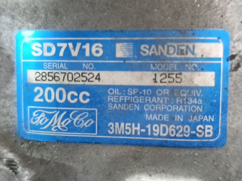 Recambio de compresor aire acondicionado para mazda 3 (bk) 1.6 di turbo referencia OEM IAM 3M5H19D629SB  