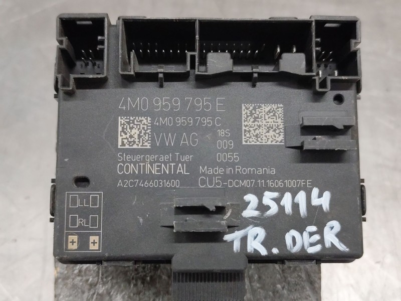 Recambio de centralita cierre para audi q7 (4mb, 4mg, 4mq) 3.0 tdi quattro referencia OEM IAM 4M0959795E  