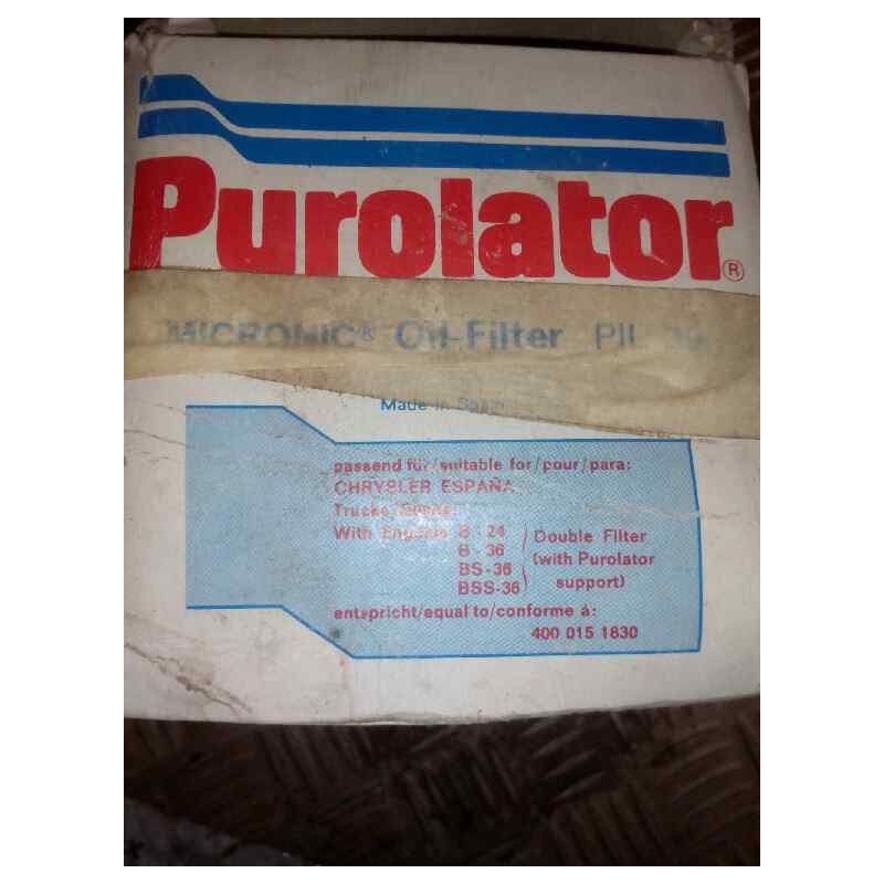 Recambio de filtro aceite para . renault dg320.26 referencia OEM IAM PIL39 MARCA:PUROLATOR 