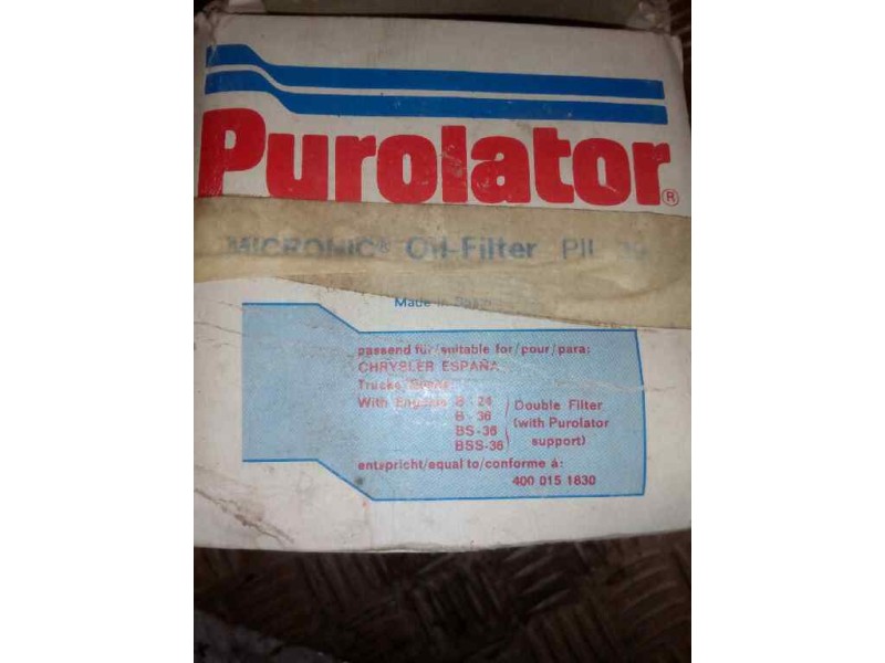 Recambio de filtro aceite para . renault dg320.26 referencia OEM IAM PIL39 MARCA:PUROLATOR 