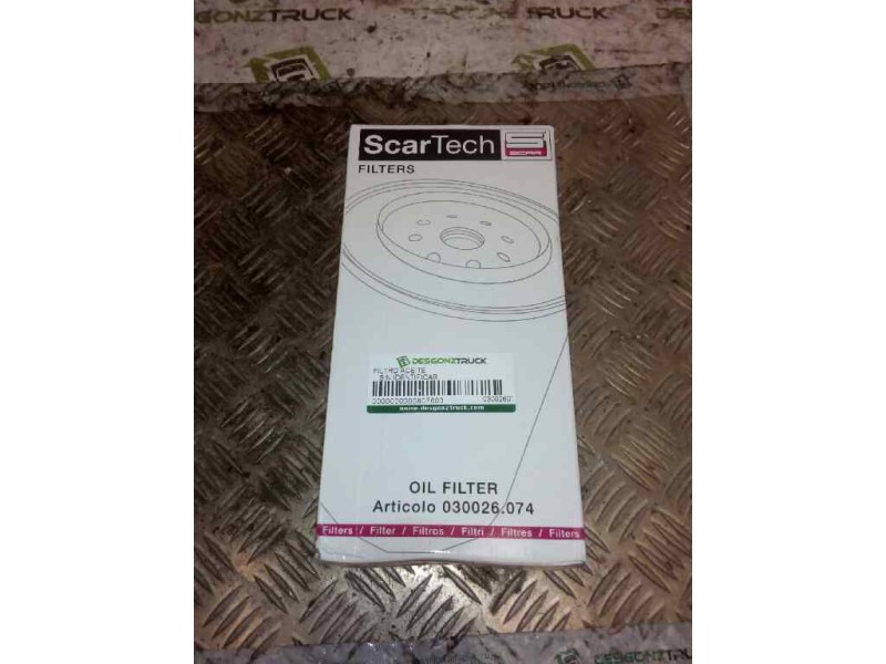 Recambio de filtro aceite para . renault dg320.26 referencia OEM IAM 030026074 MARCA:SCARTECH 