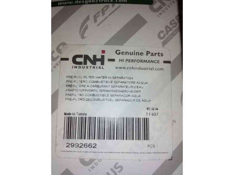 Recambio de filtro gasoil para . renault dg320.26 referencia OEM IAM 2992662 MARCA:CNH INDUSTRIAL 
