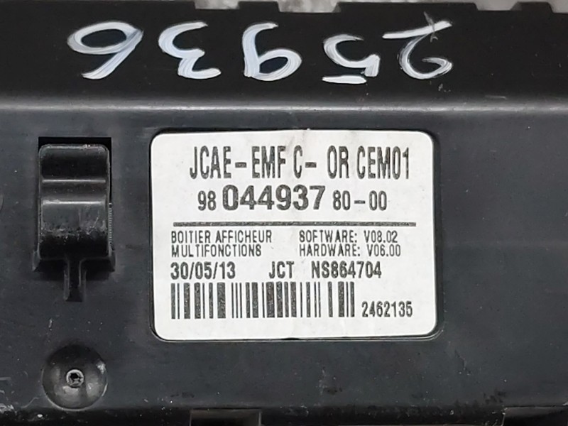 Recambio de pantalla multifuncion para citroën c4 lim. business referencia OEM IAM 980449378000  