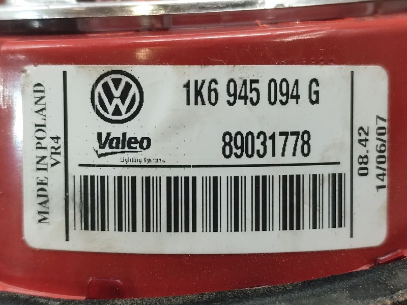 Recambio de piloto trasero derecho para volkswagen golf v (1k1) 1.9 tdi referencia OEM IAM 1k6945094g  