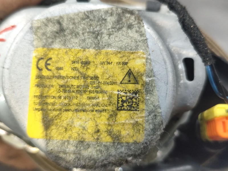 Recambio de cinturon seguridad trasero derecho para audi q7 (4mb, 4mg, 4mq) 3.0 tdi quattro referencia OEM IAM   