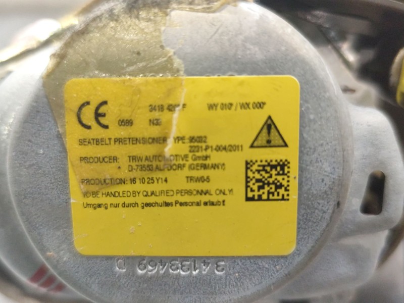 Recambio de cinturon seguridad trasero izquierdo para audi q7 (4mb, 4mg, 4mq) 3.0 tdi quattro referencia OEM IAM   