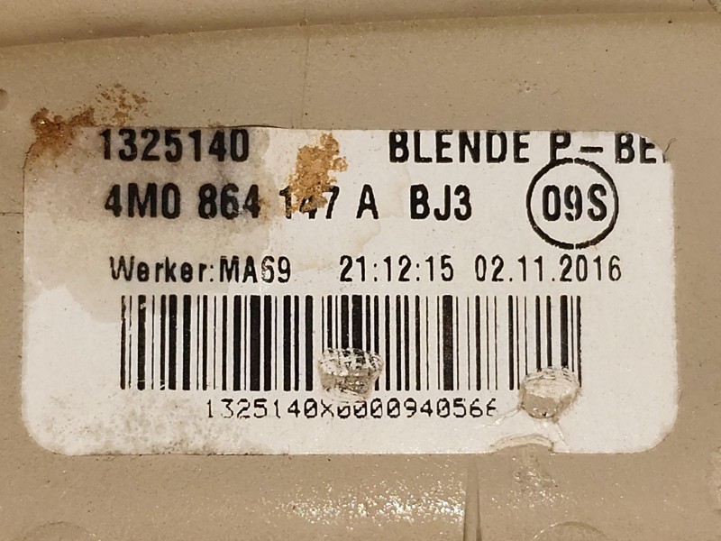 Recambio de rejilla aireadora para audi q7 (4mb, 4mg, 4mq) 3.0 tdi quattro referencia OEM IAM   