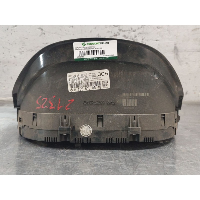 Recambio de cuadro instrumentos para mercedes-benz clase a (w169) a 180 cdi (169.007) referencia OEM IAM A1695400848  