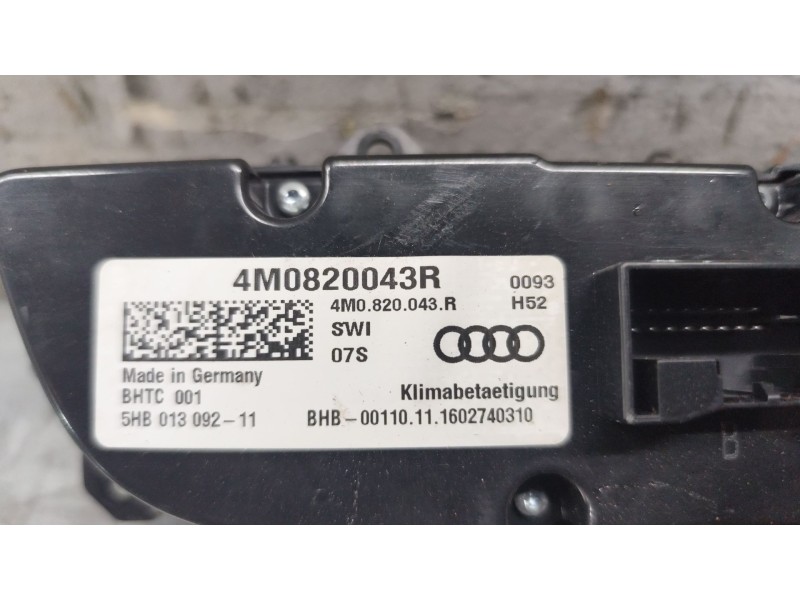 Recambio de mando climatizador para audi q7 (4mb, 4mg, 4mq) 3.0 tdi quattro referencia OEM IAM 4M0820043R  