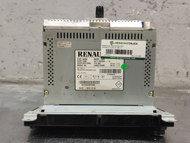 Recambio de pantalla multifuncion para renault clio iv (bh_) 0.9 tce 90 referencia OEM IAM 281155249R  