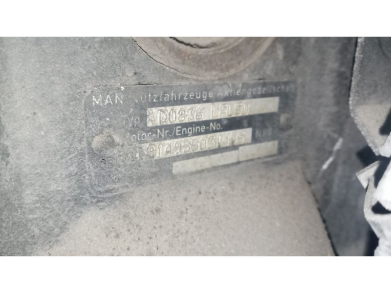 Recambio de despiece motor para man tg - l 12.xxx 6.9 diesel referencia OEM IAM D0836LFL50  