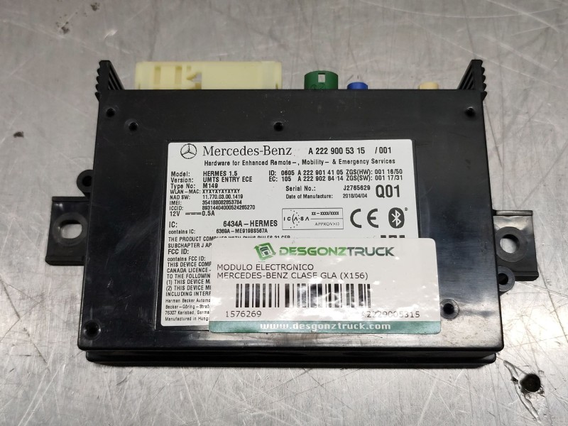 Recambio de modulo electronico para mercedes-benz clase gla (x156) gla 200 (156.943) referencia OEM IAM A2229005315  