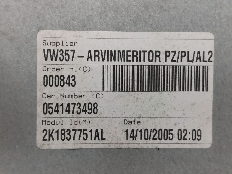 Recambio de elevalunas delantero izquierdo para volkswagen caddy ka/kb (2k) 2.0 sdi referencia OEM IAM   