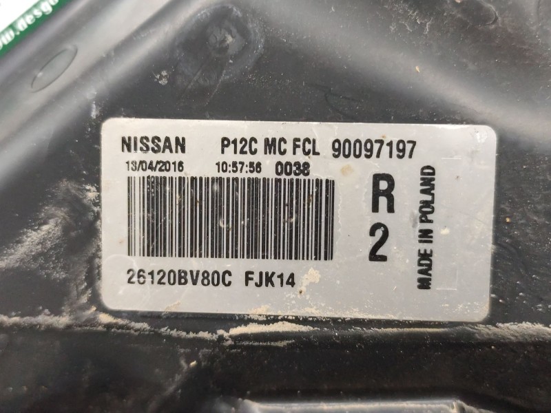 Recambio de faro derecho para nissan juke (f15) 1.6 dig-t nismo rs referencia OEM IAM 90097197  